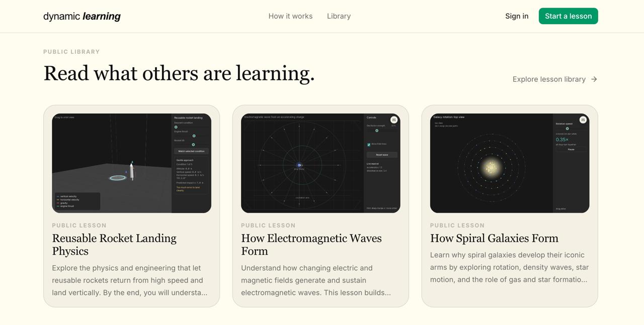 Dynamic Learning screenshot