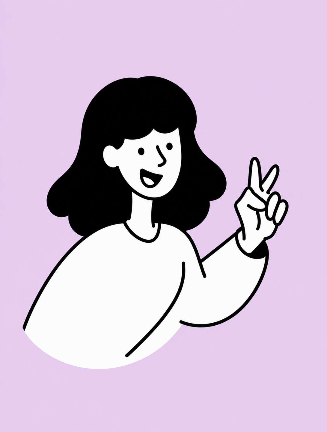 Friendly illustration — peace sign